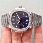 Swiss Replica Patek Philippe 7118 Ladies Nautilus Watch Diamond bezel